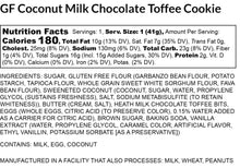Load image into Gallery viewer, Coconut Milk Chocolate Toffee (9 Cookies are for large box choice only)
